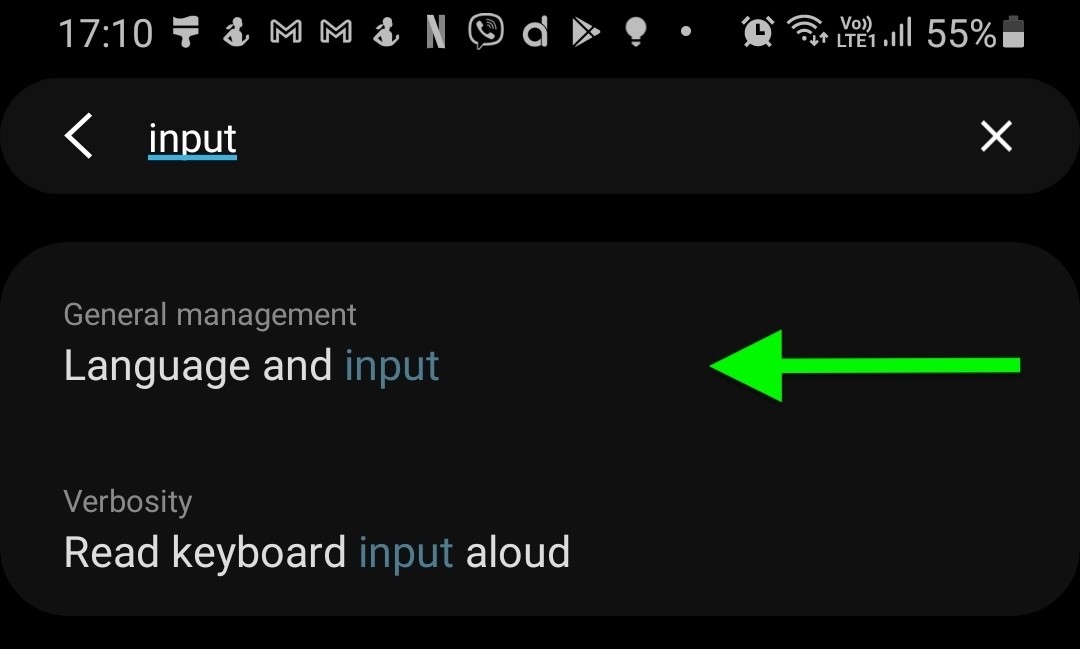 Locate "Language and input" in the settings